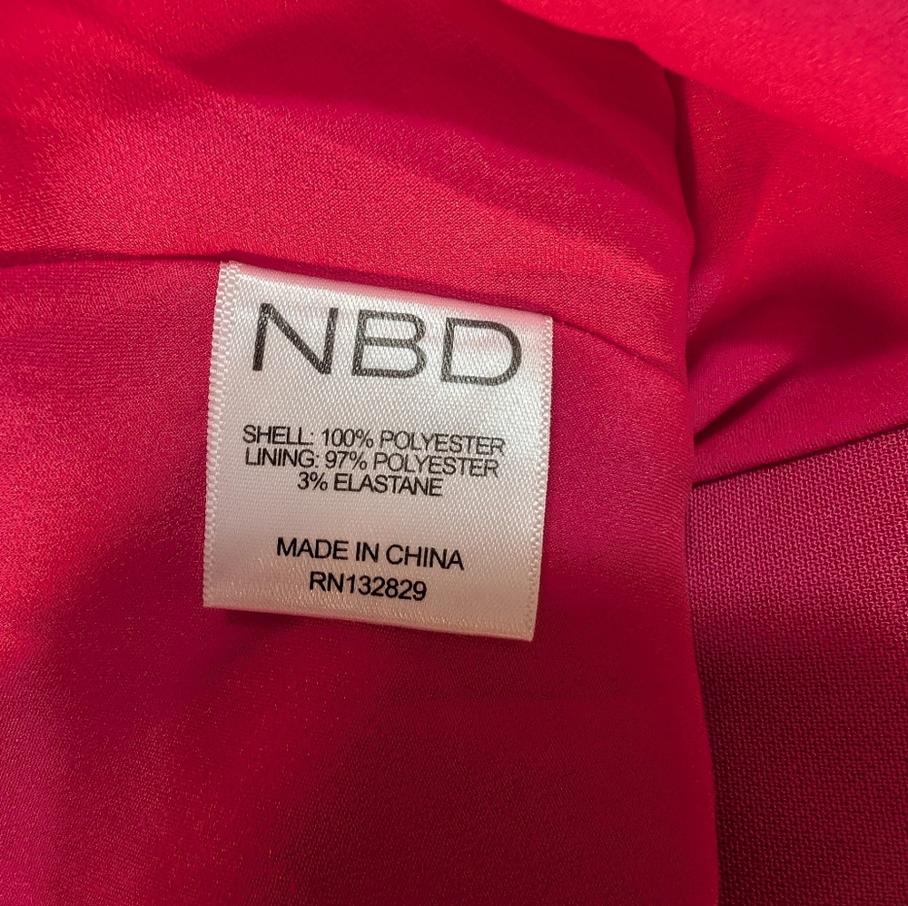 NWT NBD Now And Forever Bright Bubblegum Pink Mini Dress Size L - Picture 8 of 8